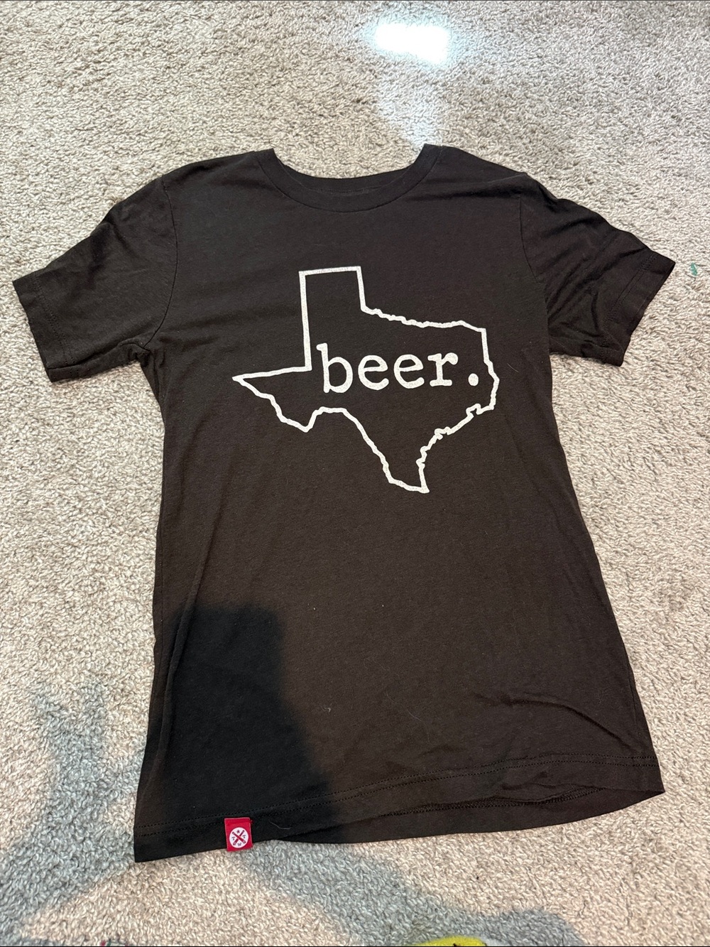 Tumbleweed TexStyles Dark brown 'beer.' Texas Outline Graphic Tee - Men